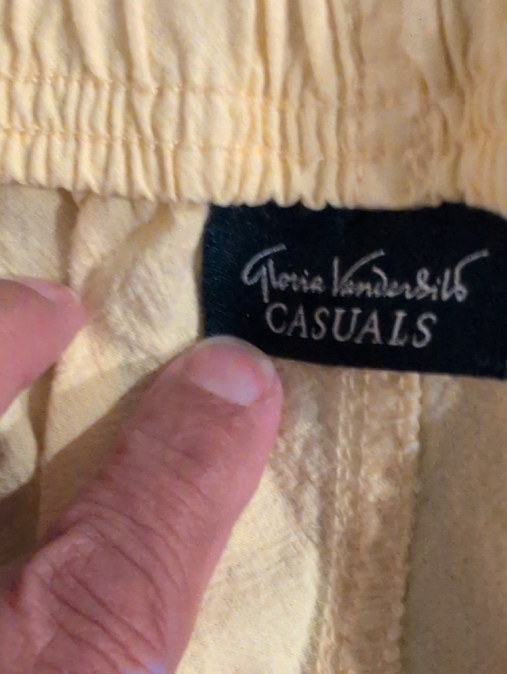 Women's Light Yellow Casual Drawstring Shorts - Picture 7 of 7